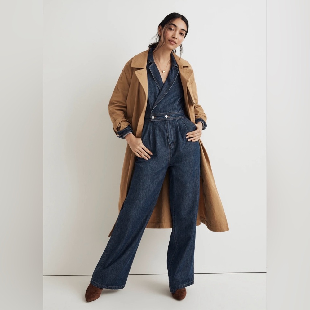 NWT: Madewell Tailored Denim Jumpsuit. Size 4 - Picture 5 of 12